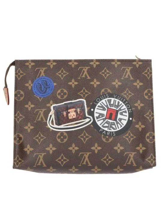 Louis Vuitton Poche Toilette Monogram World Tour Clutch Bag - Picture 2 of 3